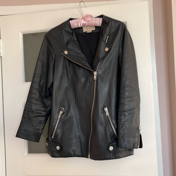 H&M real leather jacket - Picture 1 of 5